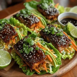 Sticky Soy Glazed Salmon Wraps