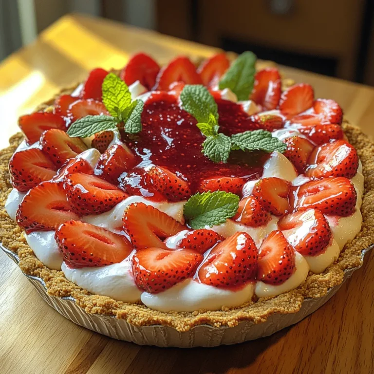 As the sun begins to shine and the days grow longer, there's nothing quite like a refreshing dessert to complement your summer gatherings. Enter the Sunny Strawberry Bliss Pie—a delightful treat that embodies the essence of summer with its vibrant flavors and stunning presentation. This pie is more than just a dessert; it’s a celebration of seasonal freshness and a staple for barbecues, picnics, and family gatherings. With its sweet, creamy filling and a buttery graham cracker crust, this pie is sure to become a favorite among friends and family alike.