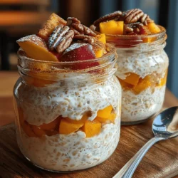Peach Cobbler Overnight Oats: A Wholesome Breakfast Delight