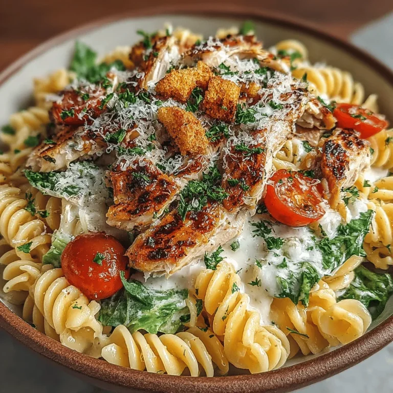 As the sun shines brighter and temperatures rise, the culinary world beckons us to explore lighter, refreshing options that not only satisfy our taste buds but also bring a sense of comfort and joy. Enter the Chilled Chicken Caesar Pasta Delight, a dish that captures the essence of summer gatherings and casual dining. This innovative recipe artfully combines the beloved flavors of a classic Caesar salad with the hearty texture of pasta, creating a versatile meal that can be enjoyed for lunch, dinner, or as a crowd-pleasing potluck contribution.