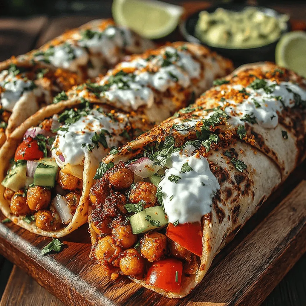 In the quest for healthy, delicious meals, Spicy Roasted Chickpea Salad Wraps stand out as an enticing option. This recipe combines the crunchiness of roasted chickpeas with the freshness of garden vegetables and the creaminess of avocado, all wrapped up in a wholesome tortilla. Perfect for lunch or a light dinner, these wraps are not only flavorful but also packed with nutrients, making them a great addition to your meal rotation.