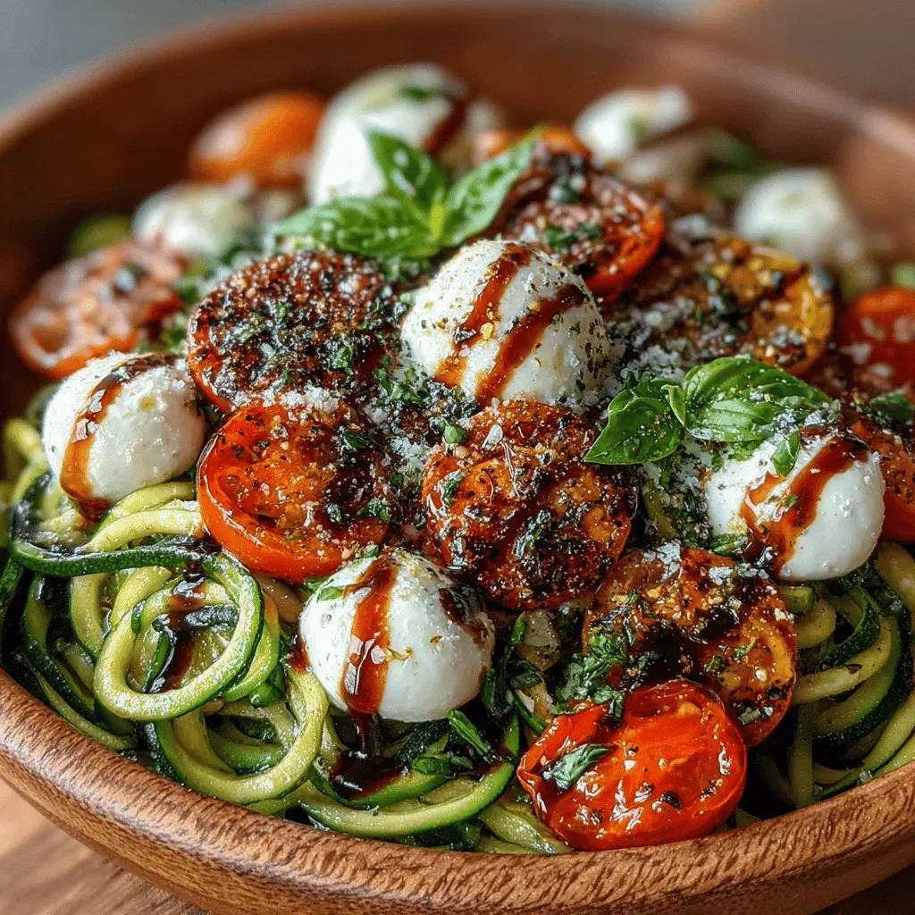 In the world of culinary innovation, few dishes capture the essence of fresh, vibrant flavors quite like the Zesty Caprese Zoodle Fusion Salad. This delightful recipe brings together the classic elements of a Caprese salad—juicy tomatoes, creamy mozzarella, and fragrant basil—with the modern twist of zoodles (zucchini noodles). This combination not only celebrates the beautiful simplicity of Italian cuisine but also offers a healthy alternative to traditional pasta salads, making it an ideal choice for those seeking to enhance their diet without sacrificing flavor.