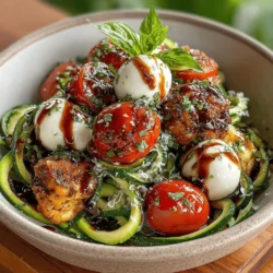 Zesty Caprese Zoodle Fusion Salad