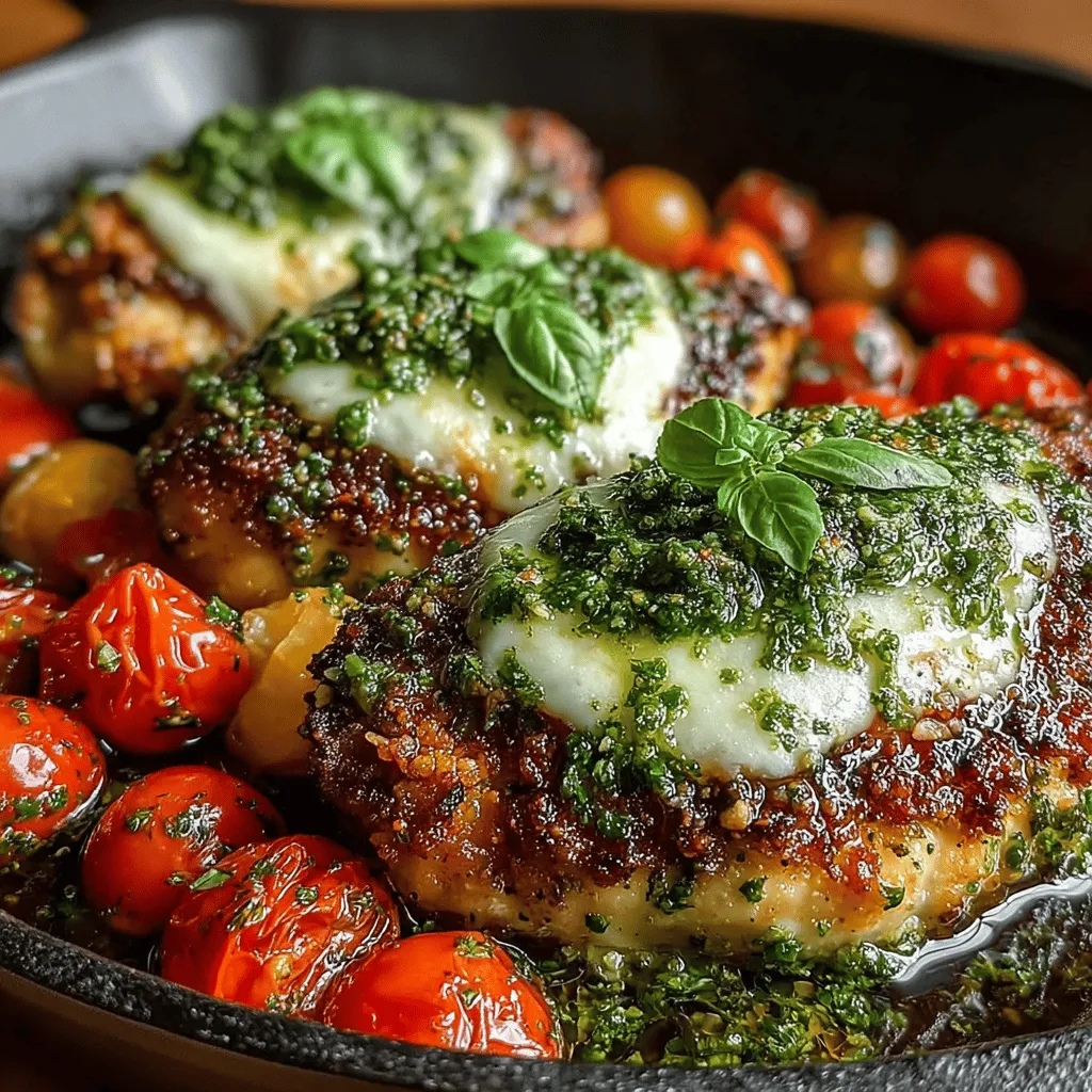 When it comes to creating a meal that delights the senses yet is quick and simple to prepare, Pesto Delight Baked Chicken stands out as an ideal option. This dish harmoniously marries tender chicken breasts with the aromatic essence of basil pesto, topped with melted cheese that creates a rich and satisfying experience. Whether you're planning a cozy family dinner, a swift weeknight meal, or an impressive dish for guests, Pesto Delight Baked Chicken is sure to become a favorite in your culinary repertoire.