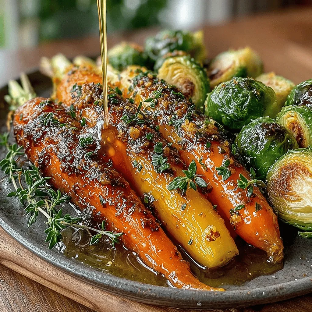 As the vibrant colors of autumn start to fill the trees and the air turns crisp, there's something special about cozying up in the kitchen and preparing a comforting dish. I remember the first time I made sweet and savory honey balsamic glazed carrots and Brussels sprouts. It was during a family gathering, where I wanted to impress my loved ones with a dish that was not only delicious but also healthy. The sweet aroma of honey mingling with the tangy balsamic vinegar filled the kitchen and drew everyone in. That memorable evening, filled with laughter and warmth, solidified this recipe as one of my go-to side dishes, and I can't wait to share it with you.