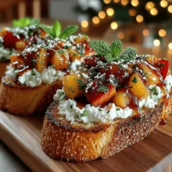 As summer unfolds, it brings an abundance of fresh produce that inspires a variety of vibrant and flavorful appetizers. Among these delightful dishes, Sweet Summer Peach Bruschetta Toast stands out as a refreshing and colorful option that is perfect for outdoor gatherings, picnics, or casual family dinners. This recipe combines the sweetness of ripe peaches with the creamy richness of ricotta cheese, creating a harmonious blend of flavors and textures that appeals to palates of all ages. Whether you are hosting a backyard barbecue or simply enjoying a quiet evening at home, this bruschetta is an ideal way to celebrate the essence of summer through its seasonal ingredients.