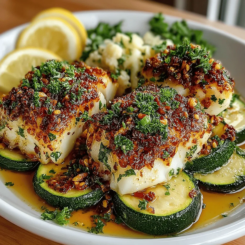Lemon Butter Cod with Zucchini is a dish that perfectly marries simplicity and flavor, making it an ideal choice for a weeknight dinner or a special occasion. This recipe highlights the delicate taste of cod, enhanced by the bright notes of lemon and the creamy richness of butter, while fresh zucchini adds a delightful crunch and a pop of color to the plate. The combination of these ingredients makes for a visually appealing and satisfying meal, appealing to both the palate and the eye.