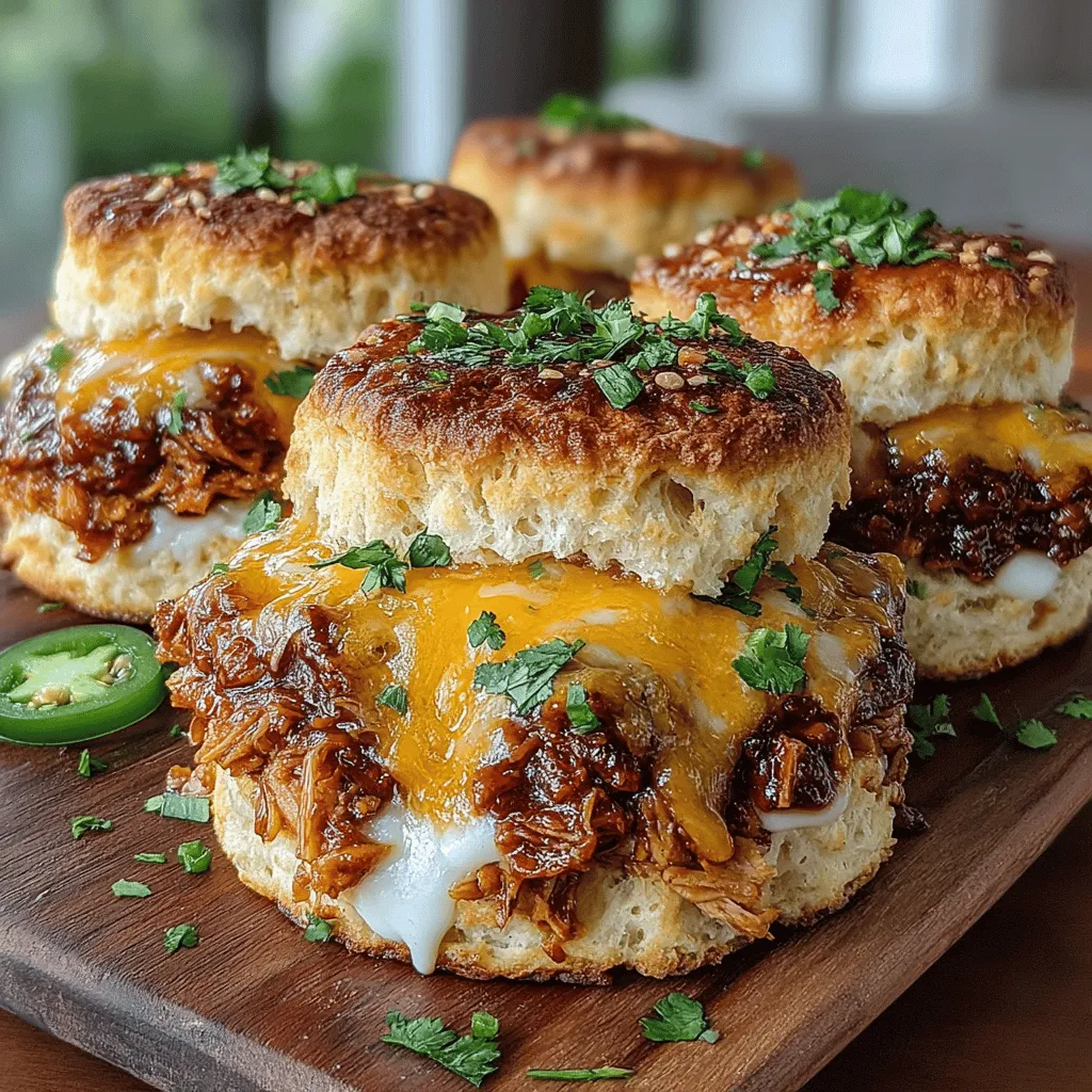 When it comes to comfort food, few dishes can rival the satisfying experience of a well-crafted sandwich. Smoky BBQ Chicken Biscuit Sandwiches stand out as a perfect blend of robust flavors and delightful textures, making them an irresistible choice for any mealtime. This recipe skillfully combines tender, smoky chicken with the rich, tangy bite of BBQ sauce, all enveloped in freshly baked biscuits. Whether you’re hosting a lively tailgate party, preparing for a family dinner, or simply seeking a delicious weeknight meal, these sandwiches are sure to please everyone at the table.