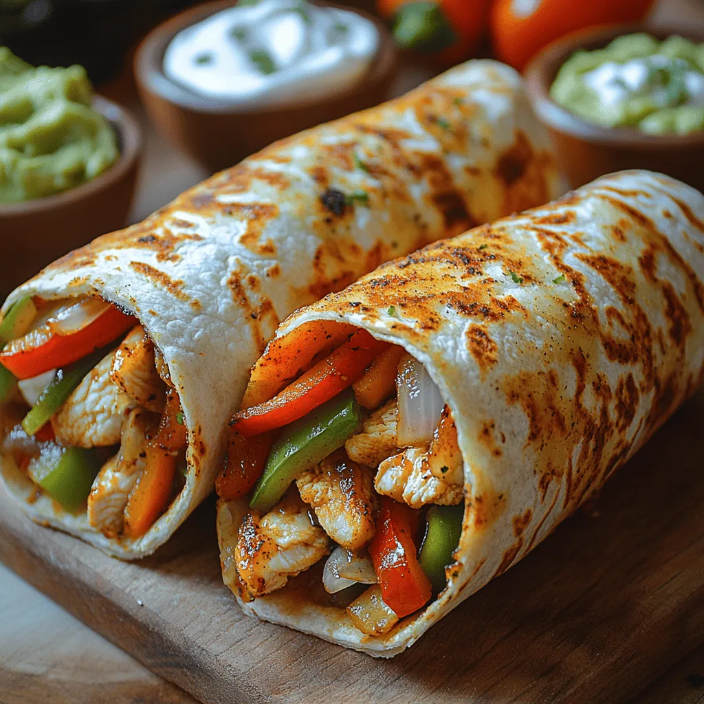 Crispy Chicken Fajita Wraps are a vibrant and satisfying dish that brings a burst of flavor to your dining table. This recipe stands out for its delightful combination of tender marinated chicken, colorful bell peppers, and gooey cheese, all wrapped in a warm tortilla. Whether you're looking for a quick weeknight dinner or a fun option for a weekend gathering, these wraps are sure to impress your family and friends.