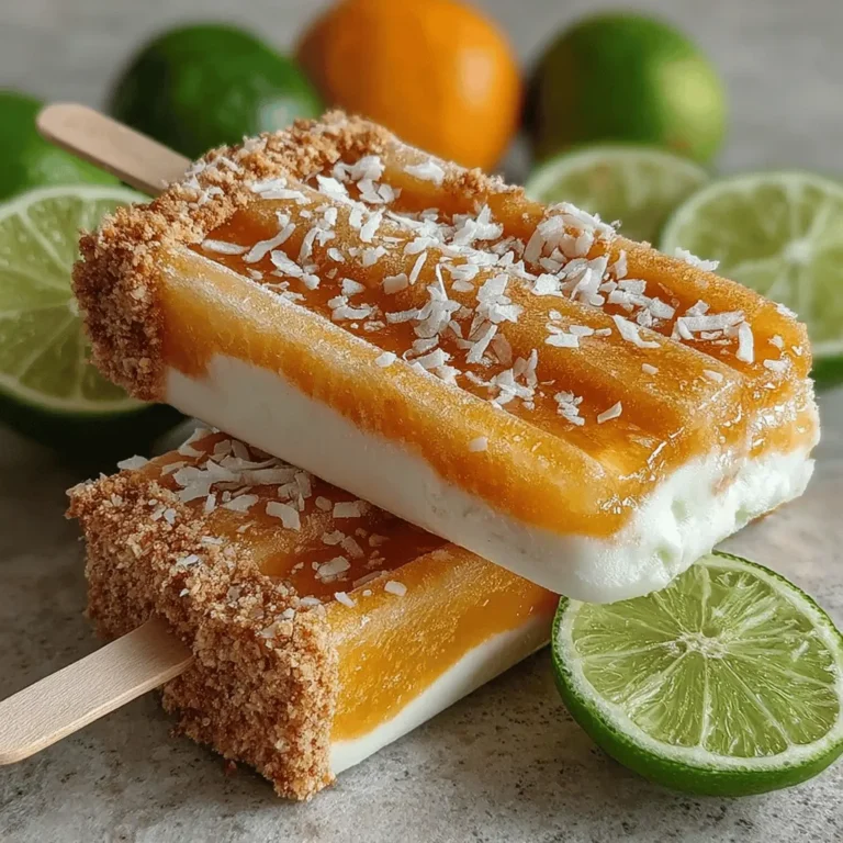 As summer rolls in and the temperatures rise, the craving for a refreshing treat becomes almost irresistible. Nothing beats the sweltering heat quite like a cool, creamy popsicle. Enter the Tropical Bliss Frozen Pineapple Whip Pops—a delightful dessert that perfectly captures the essence of summer with its harmonious blend of sweet pineapple and rich coconut. This recipe is not just a feast for the palate; it also offers a guilt-free indulgence made with wholesome ingredients, making it a perfect treat for health-conscious eaters and families alike. Whether you're hosting a backyard barbecue, enjoying a day by the pool, or simply seeking a sweet escape from the summer sun, these popsicles promise to transport your taste buds to a tropical paradise.
