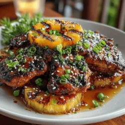 Tropical Teriyaki Bliss: Grilled Chicken with Pineapple