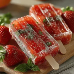 To create the perfect strawberry basil lemonade popsicles, it’s essential to start with high-quality ingredients. Let’s take a closer look at the primary components that make this recipe shine.