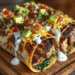 Sizzling Grilled Chicken Bacon Ranch Wraps